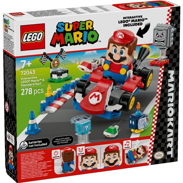 LEGO Super Mario Mario Kart – Interaktív LEGO Mario és Standard Kart 72043