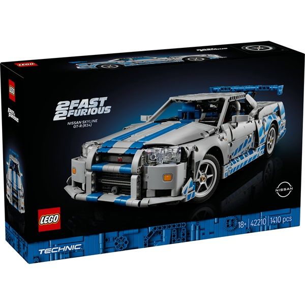 LEGO Technic 2 Fast 2 Furious Nissan Skyline GT-R (R34) autómodellszett (42210)