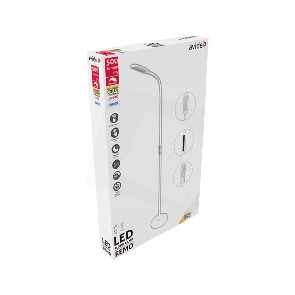 Avide ABLFL-9W-REMO-W LED állólámpa