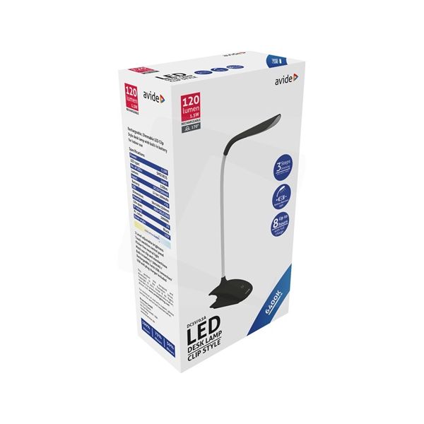 Avide ABLDL-CLIP-1.5W-BL LED asztali lámpa