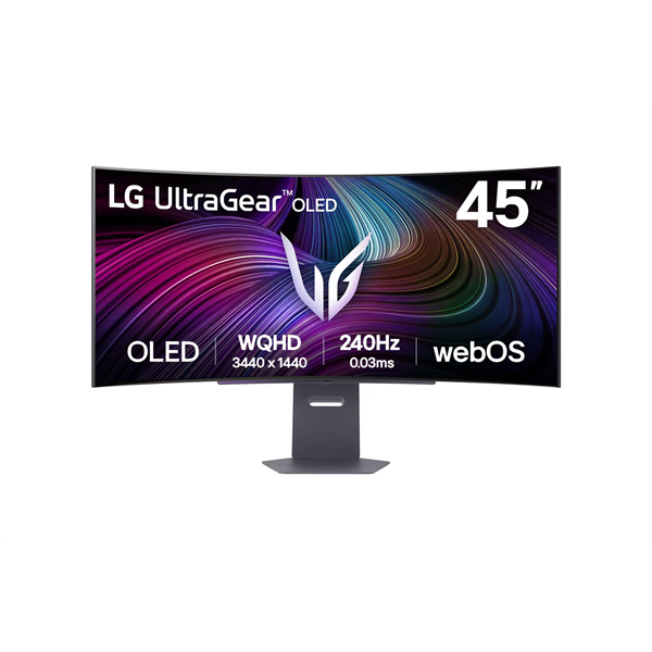 LG UltraGear 45" WQHD OLED ívelt 240Hz Gaming monitor (45GX90SA)