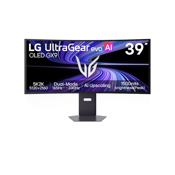 LG Ívelt OLED 330Hz Gaming monitor 39" 39GX950B, 5120x2160, 21:9, 335cd/m2, 0,03ms, 2xHDMI/DisplayPort/2xUSB/USB-C (39GX950B-B.AEU)