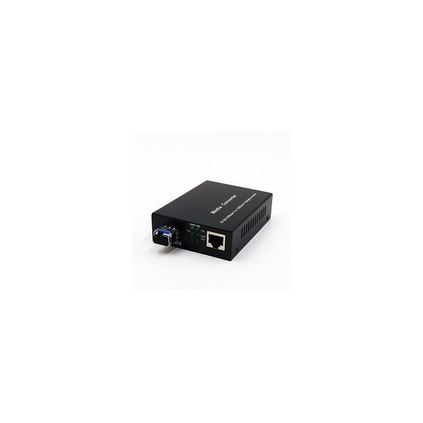 LINKEASY média konverter 10/100M/1G/2.5G/5G/10GBase-T + 1x10GE SFP+ (SFP+ modul nélkül), külső 5V PSU (FY10G-R45-SFP-MC)