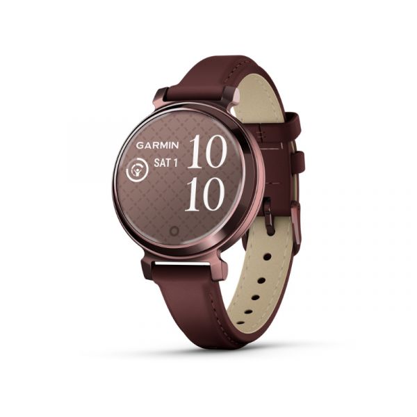 GARMIN Lily 2 Classic okosóra sötét bronz, eperfaszínű bőr szíjjal (507082)