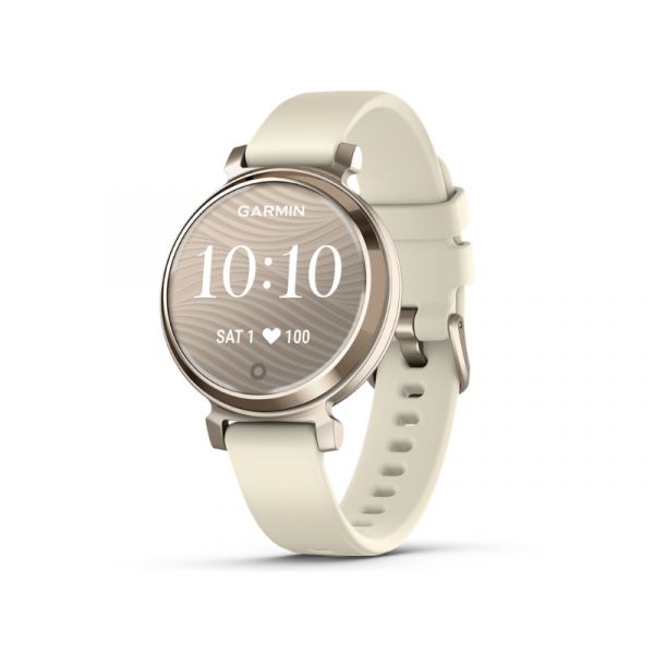 GARMIN Lily 2 okosóra krémarany, világosbarna szilikon szíjjal (507079)