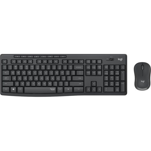 Logitech MK295 Silent Vezeték Nélküli Billentyűzet + egér HUN (920-009806) Grafitszürke