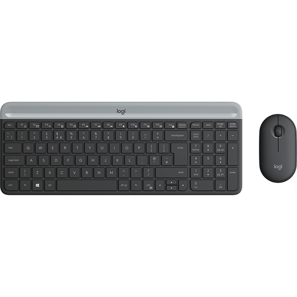 LOGITECH Billentyűzet + egér - MK470 Slim Vezeték Nélküli Combo US (920-009204)