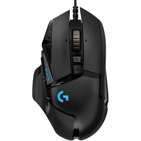 Logitech G502 HERO Gaming Vezetékes egér (910-005471) fekete