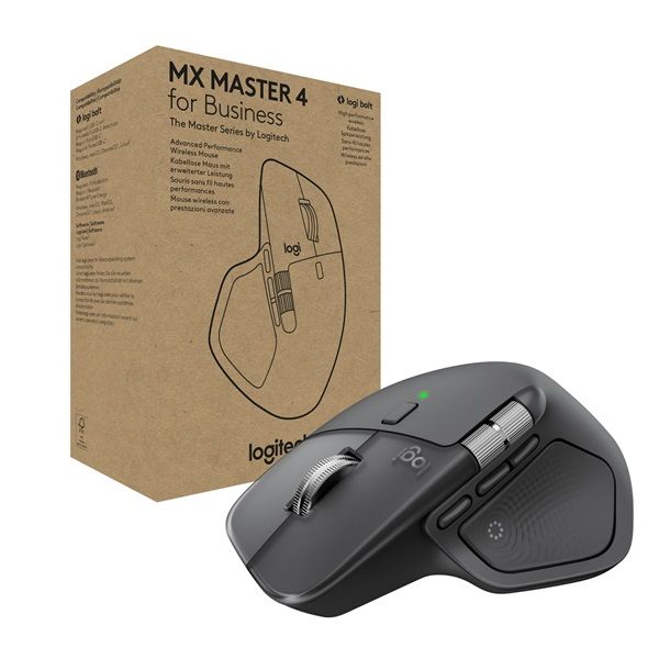 LOGITECH Egér - MX Master 4 For Business Vezeték Nélküli, Grafitszürke (910-007617)