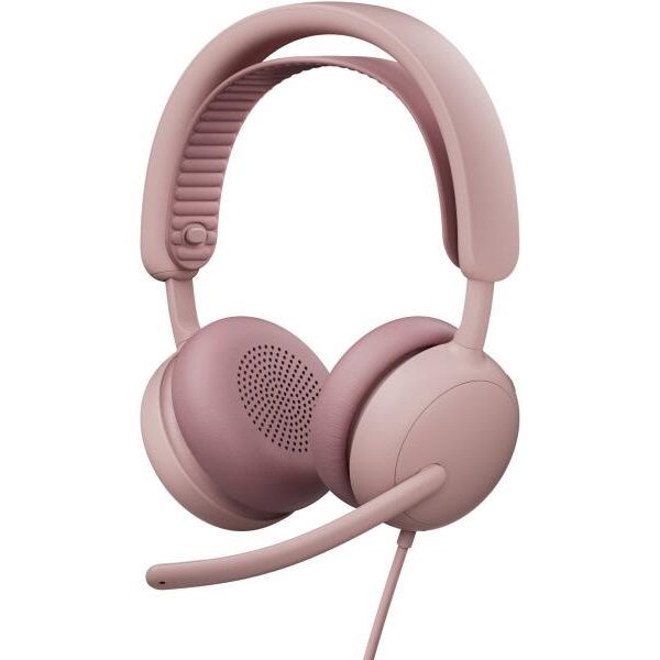LOGITECH Fejhallgató 2.0 - Zone Wired 2 Mikrofonos, Rózsaszín (981-001620)