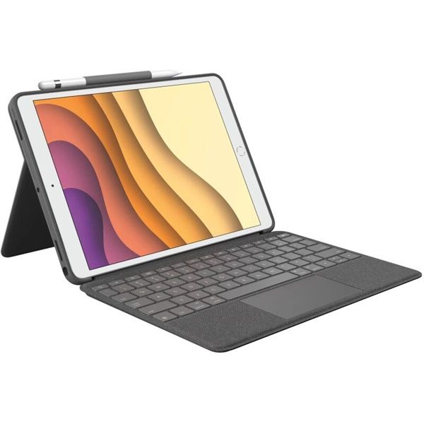 LOGITECH Billentyűzet - Combo Touch for iPad Pro 13" M4, Grafitszürke DE (920-012665)