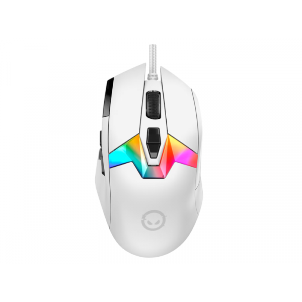 Lorgar MSP80 8000 Hz 9 gombos vezetékes egér, fehér (LRG-MSP80-WH)