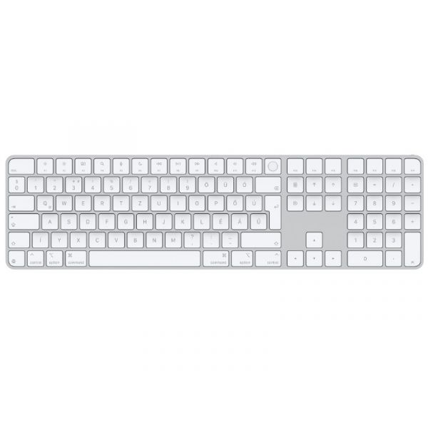 Apple Magic Keyboard Touch ID-val és számbillentyűzettel 2024 - magyar kiosztás (MXK73MG/A) fehér