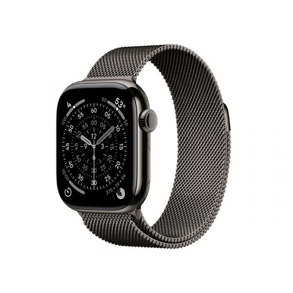 Apple Watch Series 11 GPS + Cellular 42mm Slate Titanium Case with Slate Milanese Loop (MF8U4MP/A)