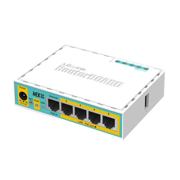 MikroTIK hEX PoE lite Vezetékes Router (RB750UPR2)