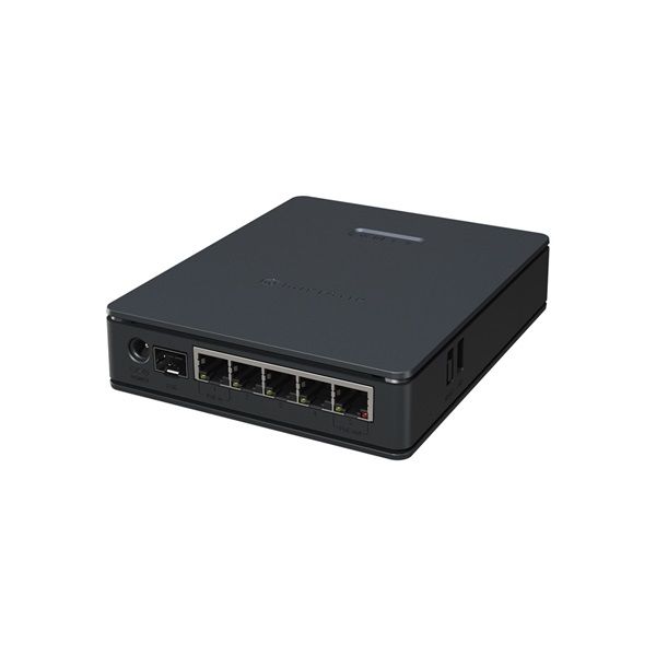 MIKROTIK Wireless Router hAP ax S 5x1000Mbps, 1x2500Mbps SFP, Wi-Fi 6, Falra szerelhető (E62IUGS-2AXD5AXT)