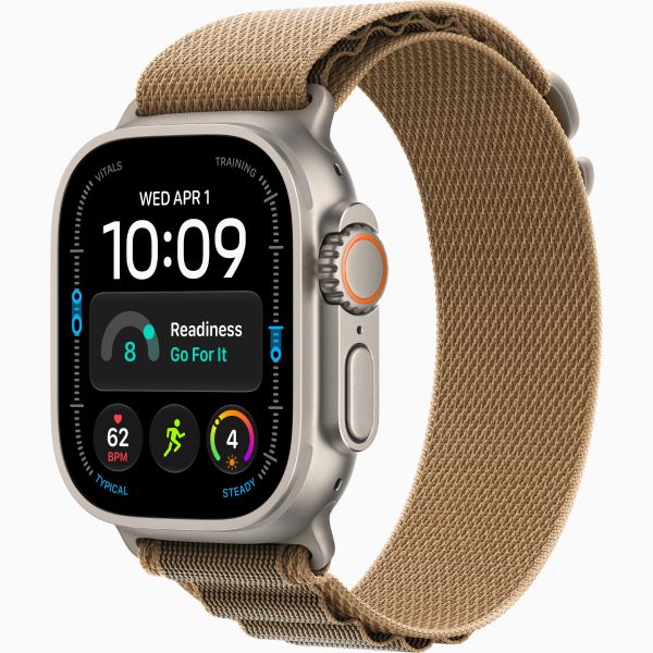 Apple Watch Ultra 4 GPS + Cellular 49mm Natural Titanium Case with Desert Alpine Loop - L (MJAG4QH/A)