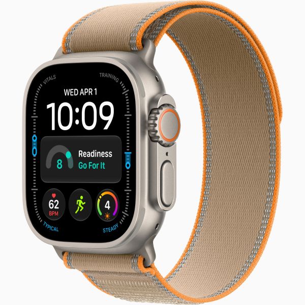 Apple Watch Ultra 4 GPS + Cellular 49mm Natural Titanium Case with Sand Trail Loop - M/L (MJAQ4QH/A)