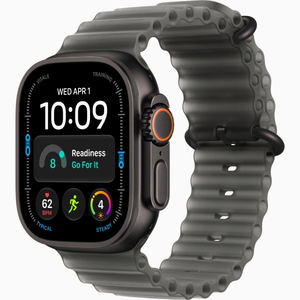 Apple Watch Ultra 4 GPS + Cellular 49mm Black Titanium Case with Translucent Black Ocean Band (MJAY4QH/A)