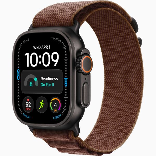 Apple Watch Ultra 4 GPS + Cellular 49mm Black Titanium Case with Burgundy Alpine Loop - L (MJC24QH/A)