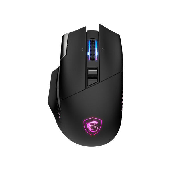 MSI  VERSA PRO W + MOUSE DOCK PRO Wireless Gaming Mouse, Black (S12-4301370-CLA)