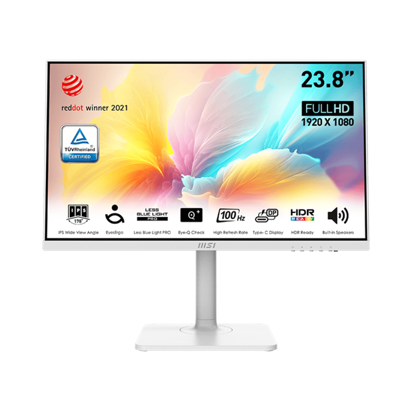 MSI Modern MD2412PW 24" FHD IPS üzelti monitor (9S6-3PA59H-078) fehér