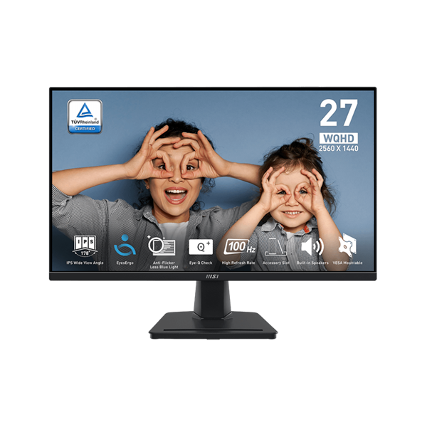 MSI PRO MP275Q 27" QHD IPS 100Hz üzleti monitor (9S6-3PC3CM-026) fekete