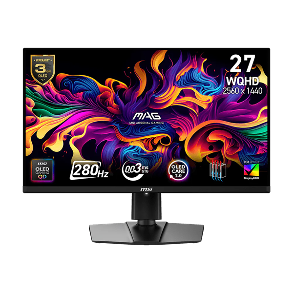 MSI Monitor GAMING MAG 271QP QD-OLED X28 26,5" WQHD 2560x1440 280Hz (9S6-3CF19T-001) Black