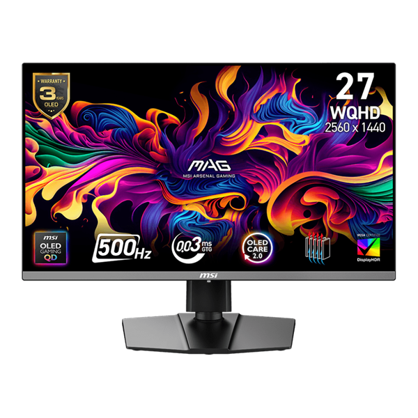 MSI Monitor GAMING MAG 272QP QD-OLED X50 26,5" WQHD 2560x1440, 500Hz (9S6-3CD79A-032)