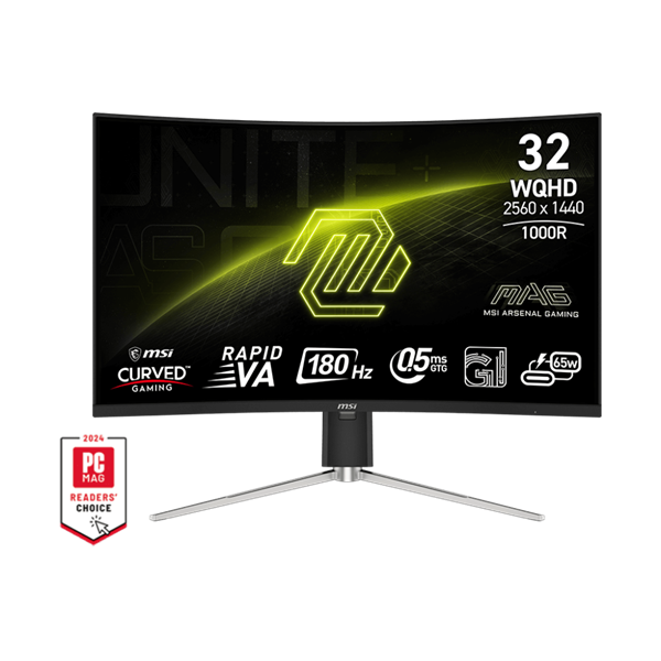 MSI MAG QD E2 325CQRF 31,5" WQHD VA Ívelt GAMING Monitor (9S6-3DC14H-059)