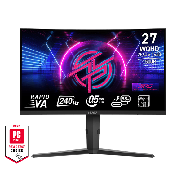 MSI MPG 275CQRXF 27" WQHD Rapid VA Ívelt Gaming monitor (9S6-3CD04H-035)