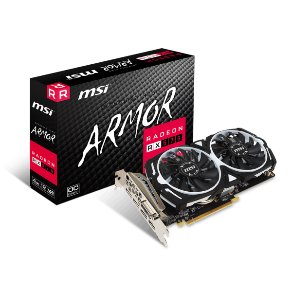 MSI Radeon™ RX 570 ARMOR 4G OC Videokártya (RX 570 ARMOR 4G OC)