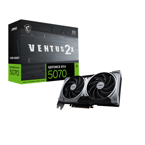 MSI Videókártya PCI-Ex16x nVIDIA RTX 5070 VENTUS 2X 12GB DDR7 OC (RTX 5070 12G VENTUS 2X OC)