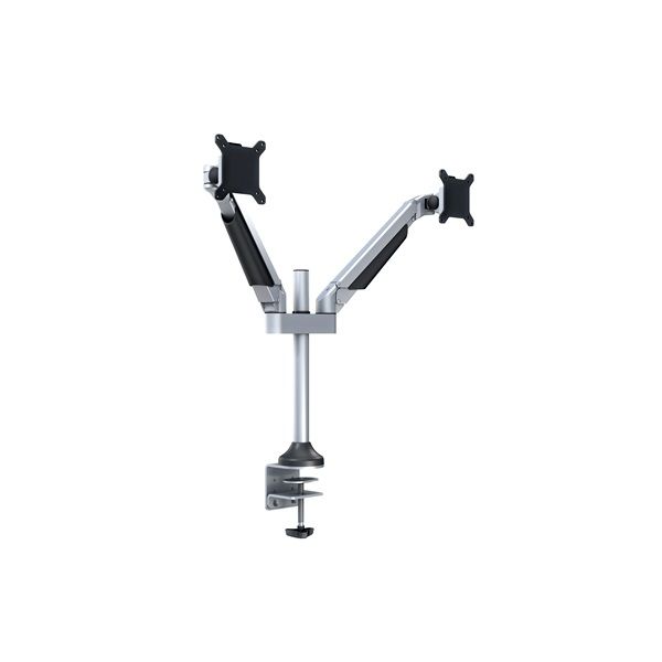 Multibrackets asztali rögzítő Gas Lift Dual, dönthető, forgatható 15-32, ezüst (7350022737198)
