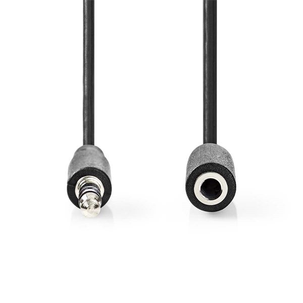Nedis 3,5mm jack hosszabító hábel, 3,5mm sztereó jack dugó - 3,5mm sztereó jack aljzat, hossz 3m, CAGL22050BK30