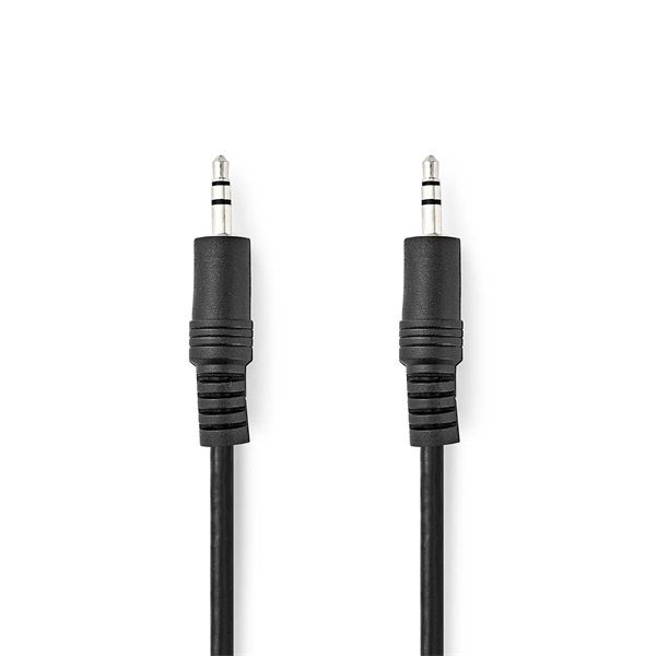 Nedis CAGL22000BK20 sztereó audió kábel, 3,5 mm-es dugó 3,5 mm-es dugó Nikkelezett 2m