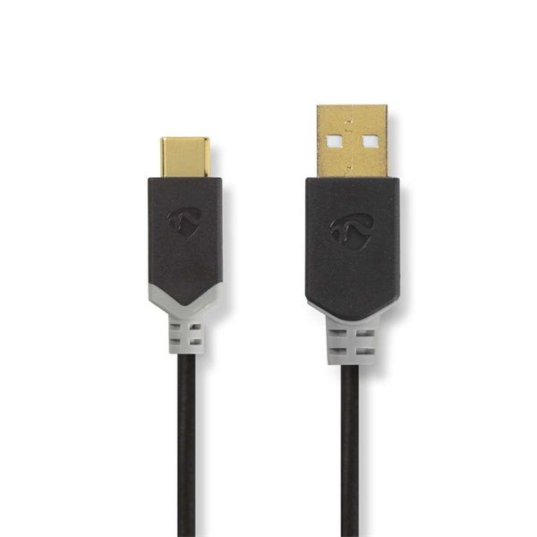 Nedis USB kábel, USB2.0, USB-A dugó - USB-C dugó, 1m (CCBW60600AT10)