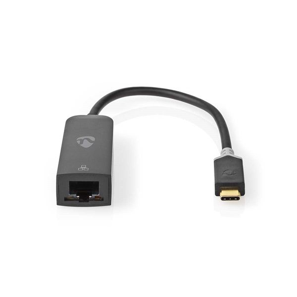 Nedis USB-C 3.2 Gen 1, 1000 Mbps, USB C apa - RJ45 anya, 0,20 m (CCBW64952AT02)