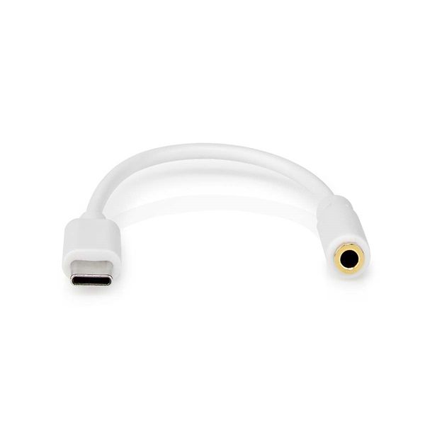 Nedis CCGB65950WT01 USB-C (USB C) dugó - 3,5 mm sztereo jack aljzat, aranyozott, 0,10m (CCGB65950WT01)