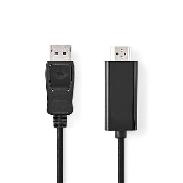 Nedis CCGL37100BK30 Display port dugó - HDMI dugó kábel 1080p, 3m