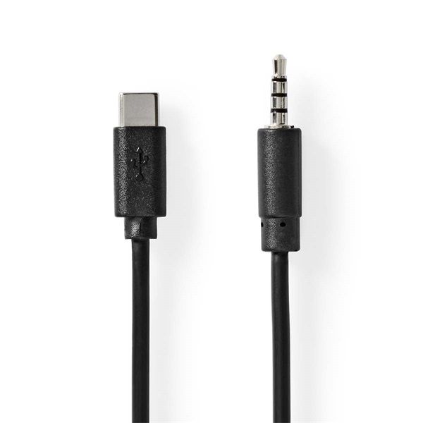 Nedis CCGL65950BK10 USB-C USB dugó | 3,5 mm jack dugó | 1,00 m
