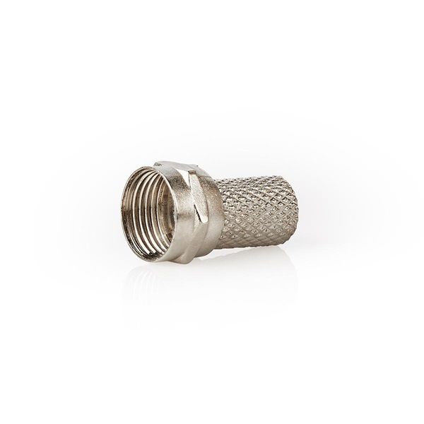Nedis F csatlakozó, kábelbemeneti átmérő: 7,5 mm, 75 Ohm, 25 db/csomag (CSVC41908ME)