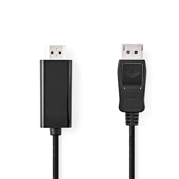 Nedis DisplayPort-HDMI adapter kábel 1m, fekete (CCGL37100BK10)