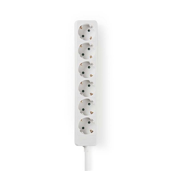 Nedis ESOC630F1WT 6 aljzatos elosztó, 3 m, 3680 W, 16 A, fehér