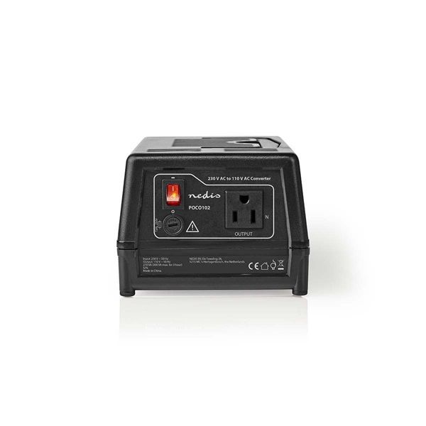 Nedis áramátalakító 230 V AC - 110V AC 300W földelt USA kimenet (POCO102)