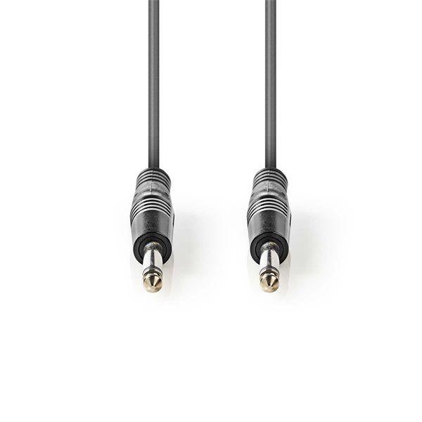 Nedis félprofi audió kábel COTH23000GY30, 2 x 6,35mm monó jack dugó, hossz 3m, rugalmas