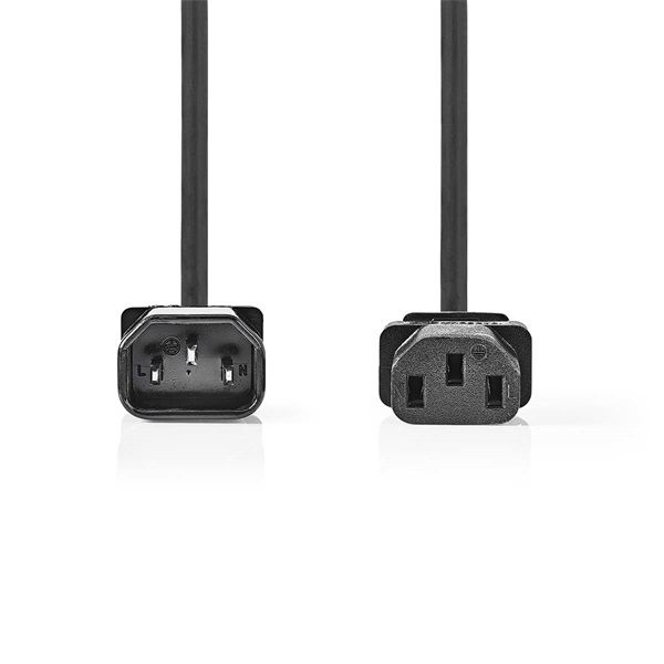 Nedis táp kábel IEC-320-C14 - IEC-320-C13, 3 x 0.75 mm˛, hossz 3m, CEGL10500BK30