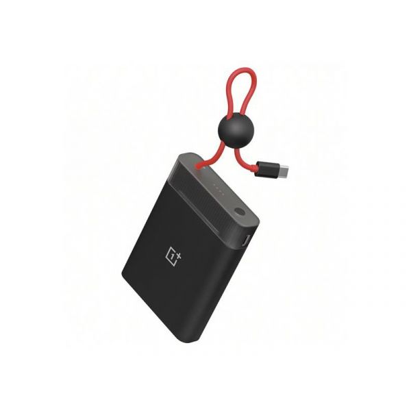 ONEPLUS powerbank Type-C aljzat (10000mAh, 22.5W, PD gyorstöltő, LED jelzés + fix Type-C kábel), fekete (OP225MRPB10K)