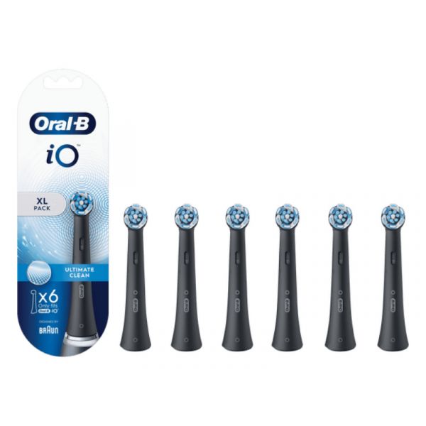 Oral-B iO fogkefefej Ultimate Clean XL pack 6db (10PO010462) fekete