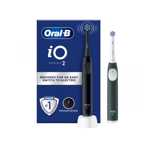 Oral-B iO2 Series elektromos fogkefe duo pack (10PO010450) Night black / Forest Green